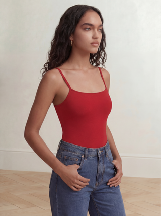 SMOOTH RIDER STRAPPY TANK | Red